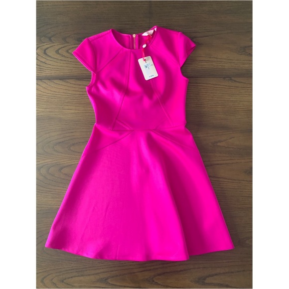 pink skater dress with cap sleeves Eliza J Cap Sleeve Crepe Fit Flare Dress, $158 | Nordstrom